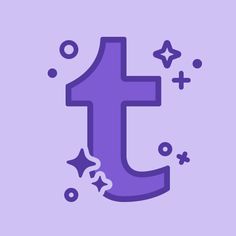 the number one is purple and has stars around it, as well as an arrow