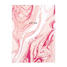 a pink and white marbled paper with the words notes on it