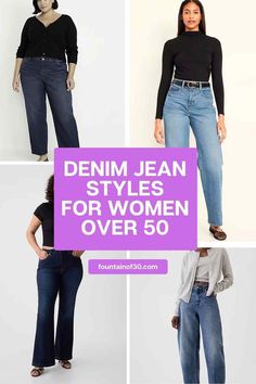 Here are the best jeans for five common body types, helping you find the perfect style and fit for your shape and concerns for women over 50. #denim #fashion #jeans #shopping #styling Jeans Shopping, Styles For Women Over 50, Denim Jeans Fashion, Fashion Jeans, Perfect Jeans, Best Jeans, Perfect Style, Women Over 50, Denim Fashion