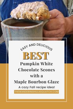 the best pumpkin white chocolate scones with maple bourbon glaze are easy to make and delicious