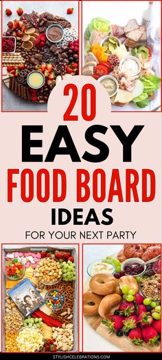 20 Easy Food Board Ideas for Your Next Party Food To Put On A Charcuterie Board, Good Platter Ideas, Different Board Ideas, Snack Tray Ideas For Party, Fun Board Ideas Food, Different Type Of Charcuterie Boards, Chinese Food Board, Family Charcuterie Board Ideas, Snack Board Ideas Girls Night