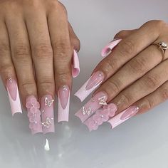 ig: _grabbersbydrea Pink Junk Nails, Nails Hacks, Latina Nails, Quince Nails, Acrylic Nails Nude, Sugar Nails, Asian Nails