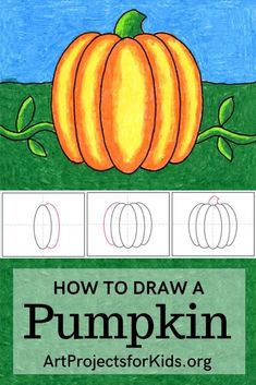 how to draw a pumpkin for kids