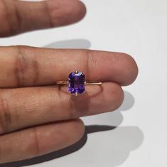 14k solid yellow gold natural emerald cut shaped amethyst gemstones ring. 1. The weight of the natural amethyst gemstone used in the ring =1.50 cts. 2. The weight of the 14k solid yellow gold used in the ring =1.170 grms. 3. The amethyst is the birthstone for the people born in the month of February. 4. The design of the ring is very nice and beautiful. 5. I have used all my skills and experience to manufacture this ring as beautiful as I can and I do hope that my work will be appreciated. Thank Emerald Cut Tanzanite Jewelry In Yellow Gold, 14k Yellow Gold Emerald-cut Amethyst Ring, Rectangular Amethyst Rings In Yellow Gold, Yellow Gold Amethyst Ring With Rectangular Shape, Classic Yellow Gold Rectangular Amethyst Ring, Elegant 14k Gold Rectangular Amethyst Ring, Rectangular Amethyst Ring In 14k Gold, Gold Rectangular Amethyst Ring, Rectangular Amethyst Ring In Yellow Gold