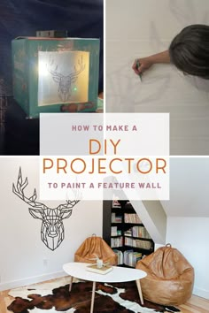 how to make a diy projector to paint a feature wall in your home