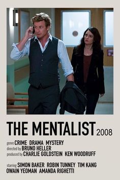 the mentalist movie poster with two people talking on their cell phones and one person holding a briefcase