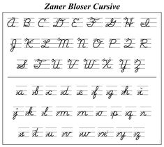 an upper and lowercase handwriting practice sheet with cursive letters in black ink