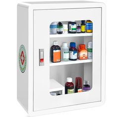 PRICES MAY VARY. High-Quality Materials---LJJJXXX medicine cabinets are made of high-quality stainless steel materials, which are sturdy, easy to clean and maintain. Provides long-term strength and use. Large Capacity Wall Cabinet---Medicine cabinet measures 16.5 x 6.6 x 21.5 Inch and is designed with four independent storage compartments for easy classification, storage and organization of medicines, and can accommodate multiple specifications of prescription bottles and medical supplies. Trans Medication Storage Ideas, Medicine Storage Ideas, Medication Organization Storage, First Aid Cabinet, Door Openings, Wall Mounted Medicine Cabinet, Wall Mount Storage, Medicine Cabinet Organization, Medication Organization