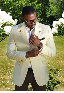 AFRICAN MEN FASHION :JO BLACK CRAZE | CIAAFRIQUE ™ | AFRICAN FASHION-BEAUTY-STYLE Linen Suit Men, Men African Fashion, Cream Suit, Summer Blazer, Suits Men, Swag Men, Dapper Gentleman, Linen Suits, Men Formal