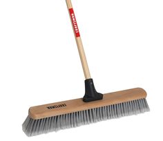 Shop/garage broom is ideal for sweeping fine, dry dust, and dirt particles such as sand, saw dust, wood shavings, and pet hair. Great for smooth indoor surfaces of garages, basements, wood shops, sheds, offices, and warehouses. Wide 24-in hardwood, block head with split-tip premium synthetic fibers designed for quick and efficient clean-up. CRAFTSMAN 24-in Poly Fiber Smooth Surface Shop/Garage Push Broom in Brown | CMXMLBA8224A Wood Shops, Saw Dust, Push Broom, Wood Shavings, Shop Garage, Block Head, Brooms, Wood Shop, Cleaning Tools