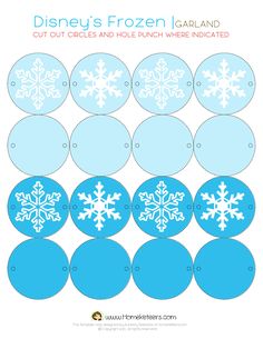 disney's frozen wonderland cut out circles and punch - where indicated