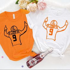 Joe Burrow Shirt  9 Burrow Bengals Garaphic Shirt Football Inspired Tees Game Day Shirt Who Dey  Fan Who Dey, Joe Burrow, Shirt Football, Game Day Shirts, Floral Sleeve, Collars For Women, Game Day, Cotton Material, Sleeve Styles