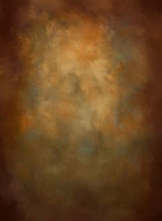 an abstract painting with brown and yellow colors