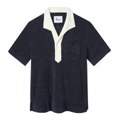 Contrast Collar, Terry Cloth, Modern Fit, Mens Summer, Polo Shirt, Casual Fashion, Shirt Designs, Casual Outfits, Navy