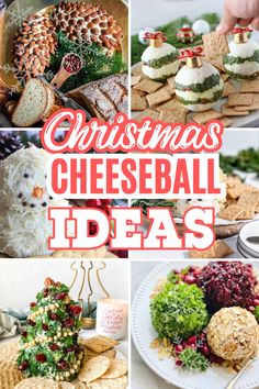 christmas cheese balls Wreath Cheese Ball, Cheeseball Charcuterie Board Ideas, Cute Christmas Appetizers Easy, Wreath Appetizer Ideas, Cheese Ball Ideas, Christmas Cheese Ball Recipes, Christmas Cheese Balls