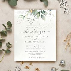 Budget Eucalyptus Greenery Leaves Elegant Wedding Green And Gold Wedding Invitations, Green And Gold Wedding, Wedding Invitation Trends, Garden Watercolor, Wedding Invitations Zazzle