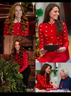 the royal family is dressed up for christmas