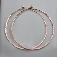 Adjustable Rose Gold Hoop Earrings, Adjustable Nickel Free Rose Gold Hoop Earrings, Adjustable Rose Gold Hoop Earrings Gift, Rose Gold Hammered Small Hoop Earrings, Nickel-free Rose Gold Hoop Earrings, Hammered Rose Gold Hoop Earrings Gift, Adjustable Small Hoop Earrings In Rose Gold, Pink Gold Hoop Earrings For Gift, Rose Gold Hoop Earrings As A Gift