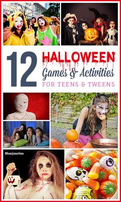 Activities For Preteens, Halloween Games Teens, Teenage Halloween Party, Halloween Bonfire, Halloween Games Activities, Teen Halloween Party, Gummy Worm, Games Halloween