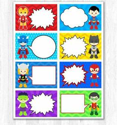 the superhero party printables are perfect for any child's birthday