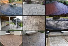 several pictures of different types of patio pavers