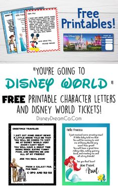 the disney world ticket is shown with text that reads, you're going to disney world