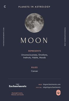 the front cover of a book with an image of the moon in the background and text on