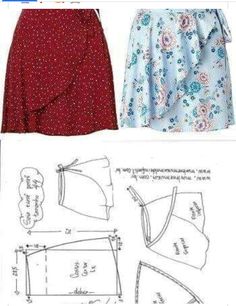 the sewing pattern for this skirt is easy to sew