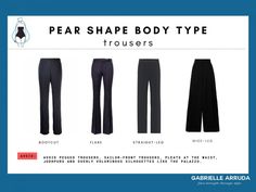 Pants For Spoon Shape, Best Bottoms For Pear Shape, Pear Shaped Pants, Pear Outfit Ideas, Pear Shape Work Outfits, Pear Shaped Outfits Aesthetic, Pants For Pear Shape, Outfit Ideas For Pear Shaped Women, Tops For Pear Shaped Women