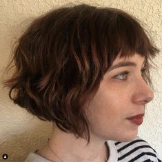 French Bobs, Micro Bob, Short Curly Bob Hairstyles, Short Bangs, Short Curly Bob, Curly Bob Hairstyles, Cute Hairstyles For Short Hair