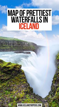 Map Of Prettiest Waterfalls In Iceland Bucket List Europe, Scandinavian Travel, Waterfalls In Iceland, Europe Trips, Iceland Map, Travel Iceland, Iceland Travel Guide, Iceland Travel Tips, Thingvellir National Park