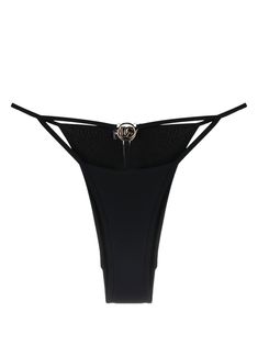 black gold-tone logo plaque stretch-design mid-rise thong style Be mindful to try on swimwear over your own garments. Bathing Suit Designs, Dg Logo, School Dance, Versace Outfit, Be Mindful, Beach Swimwear, Lingerie Outfits, Black Swimwear, Dolce E Gabbana