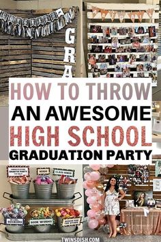 an awesome high school graduation party with balloons and decorations