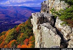 the view from the top of a mountain with trees and mountains in the back ground