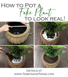 how to pot a fake plant to look real