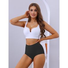 Experience maximum comfort with the full coverage fit of these briefs, no ride-up or no comfort, making them for everyday wear. The built-in tummy control panel smoothens and shapes your midsection. Achieve a smooth look with the tummy control feature that sculpts your figure and boosts. Whether you're at work, running errands, or lounging at home, these briefs offer everyday elegance and functional style. High Stretch Bra-friendly Shapewear Brief, Shaping Seamless Shapewear Bra, Shaping Seamless Bra, Seamless Shapewear For Gym, High Stretch Workout Shapewear Briefs, Shapewear Sports Bra With Medium Bust Support, Sports Shapewear With Shaping Fit, Medium Bust Support Shapewear Brief, Sports Shapewear