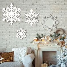 PRICES MAY VARY. What you receive: the package contains 3 pieces of snowflake wooden signs, which have the quality material and 3 different sizes, you can use them to decorate your home and other places, they will add more charming to your home Quality material: these snowflake shape wooden signs are made of quality wood material, which is sturdy and solid so that they can serve you for a long time; In addition, the color of the wooden signs are bright and clear, which is not easy to fade, thus Decoration For Wall, Winter Bedroom Decor, Frozen Room, Christmas Snowflakes Decorations, Wood Snowflake, Rustic Wood Wall, Wooden Snowflakes, Snowflake Shape, Rustic Wood Walls