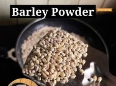 there is an image of barley powder in the pan