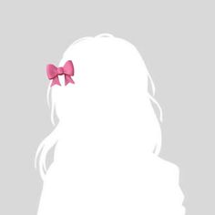 the silhouette of a woman with a pink bow on her head