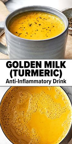 Golden milk (turmeric latte) Golden Milk Recipe Turmeric, Turmeric Milk Recipe, Golden Milk Recipe, Turmeric Drink, Turmeric Milk, Turmeric Tea