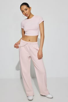 Straight Leg Panel Sweatpants Pink Pink Sweatpants Outfit, Light Pink Sweatpants, Straight Leg Sweats, Popular Leggings, Cute Sweats, Cute Sweatpants, Pink Sweat, Pink Sweats, Pink Sweatpants