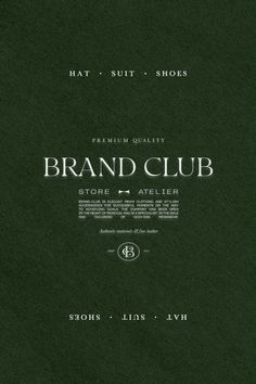 the front cover of a brand club book