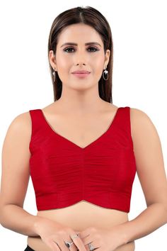 Indian Readymade Saree Blouses Vs Image, Western Skirts, Padded Blouse, Readymade Saree, Utsav Fashion, Saree Blouses, Red Blouse, Trendy Blouses, Blouse For Women