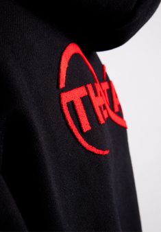 An exclusive piece: This Theta embroidered hoodie boasts a unique toothbrush embroidery, making it standout from other designs - quite literally. Our flagship hoodie is crafted from heavy luxury organic cotton, while still ensuring a super comfortable, relaxed fit - the perfect winter clothes for men. Limited to just 50 pieces, this thick heavyweight luxury hoodie is a standout addition to your wardrobe. Material: Cotton Spandex mix 330gsm 100% organic cotton GOTs cert. Premium drawstrings and t Black Hoodie With Embroidered Graphics For Streetwear, Black Embroidered Hooded Hoodie, Embroidered Black Hoodie For Streetwear, Black Embroidered Hoodie For Streetwear, Black Hooded Embroidered Sweatshirt, Black Embroidered Hoodie Sweatshirt, Black Embroidered Hooded Sweatshirt, Black Hoodie With Embroidered Graphics, Embroidered Red Hoodie For Streetwear