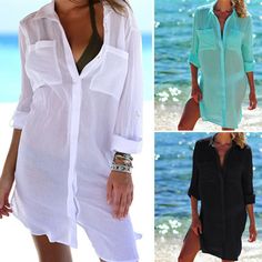 Hot Cotton Tunics for Beach Women Swimsuit Cover-ups Woman Swimwear Beach Cover up Beachwear Mini Cover Up Beachwear, Woman Swimwear, Beach Bathing Suits, Beach Mini Dress, Women Swimsuit, Women's Button Down Shirt, Y2k Aesthetic Outfits, Swimwear Beach, Summer Dresses For Wedding Guest