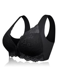 The only bra that ticks every box: Comfortable AND beautiful. Single seam cut - minimal seams for maximum comfort. Does not cause nasty bra lines, bumps, or bulges. Reshape and reduce back fat like shapewear for your bust. Front-closure padded design for lightness and convenience. Soft, breathable fabric so you can stay cool and dry in any season. Skin Marks, Armpit Fat, Comfy Bra, Big Bust, New Bra, Life Expectancy, Seamless Bra, Lace Embroidery, Sport Bra