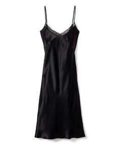 Behold the inherent elegance and sensuality of fine silk against your skin. Sophisticated.  Luxurious. The best of the best, as Gatsby himself would conjure.  Our silk Cosette nightdress is the quintessential minimalist fantasy of sensuality, luxury and ladylike grace. Made in luxuriously soft 22mm silk, delicate spagh Black Nightgown, Luxe Loungewear, Luxury Sleepwear, Silk Nightgown, Silk Lace, Nightgowns For Women, Dreamy Dress, Old Hollywood Glamour, Hollywood Glamour