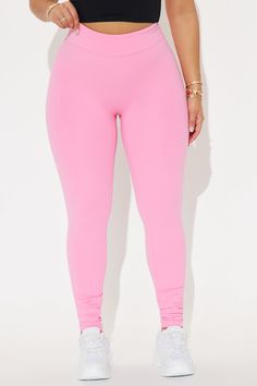 Available In Black And Hot Pink. Active Legging Elastic Waistband Super Soft Medium Impact Ruched Detail Stretch Pair With "Sunrise Stretch Super Soft Active Top" 77% Polyester 23% Spandex Imported | Sunrise Stretch Super Soft Active Legging in Hot Pink size 2X by Fashion Nova Hot Pink Fashion, Black And Hot Pink, Active Top, Active Leggings, In Hot, Pink Fashion, Fashion Nova, Hot Pink, Spandex