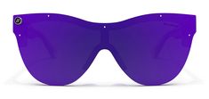 Polarized, progressive, and dripping with color — ‘Neon Gypsy’ is “bright done right.” These cat-eye sunglasses stun with a single-lens look and purple temple pinstriping for a violaceous vibe. Also featuring our premium PureBlend™ Lens for superior scratch resistance. // Details: Gender: Women Lens Color: Purple Mirroed Lens Material: PureBlend Lens UV Rating: 100% UV Protection Fit / Size: Medium - Large Vibe: Progressive In the Box: Microfiber Pouch & Sticker Pack Modern Purple Shield Sunglasses With Gradient Lenses, Modern Purple Shield Sunglasses With Uv Protection, Purple Shield Sunglasses With Tinted Lenses For Summer, Modern Purple Shield Sunglasses With Uva Protection, Modern Purple Sunglasses With Gradient Lenses, Purple Gradient Cat Eye Sunglasses, Purple Rimless Sunglasses With Gradient Lenses, Purple Rimless Sunglasses With Tinted Lenses, Casual Purple Sunglasses With Uva Protection