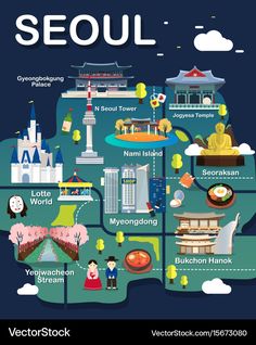 the map of seoul with all its attractions